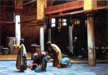 greek Painting - Prayer in the Mosque Greek Arabian Orientalism Jean Leon Gerome